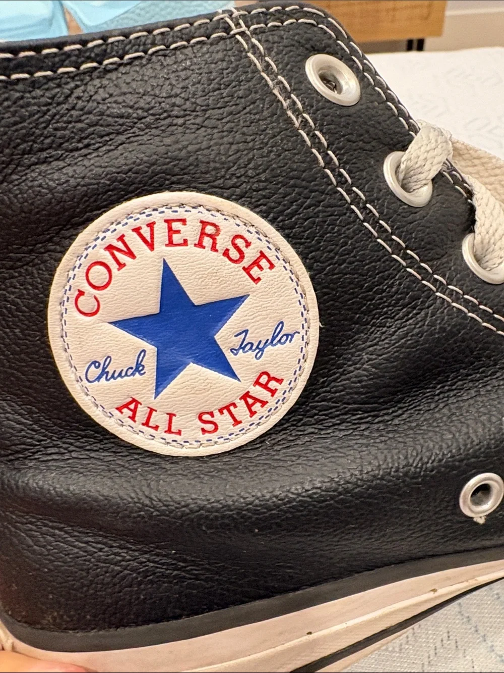 Converse Black Leather Chuck Taylor All Star High-Top Kids Sneakers